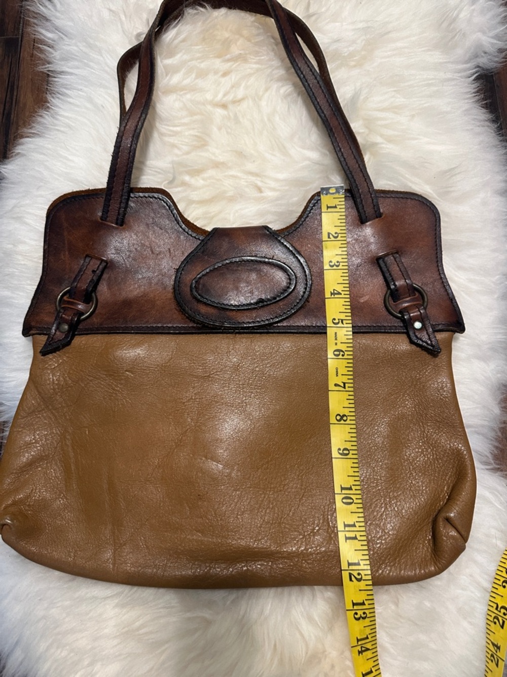 Vintage genuine leather bag - Picture 3 of 7